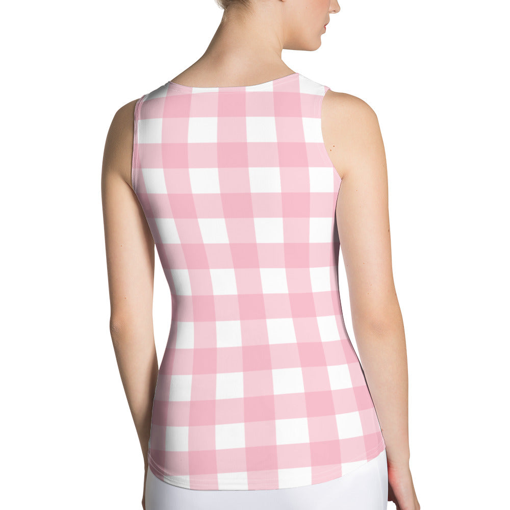 Pink Gingham Tank Top