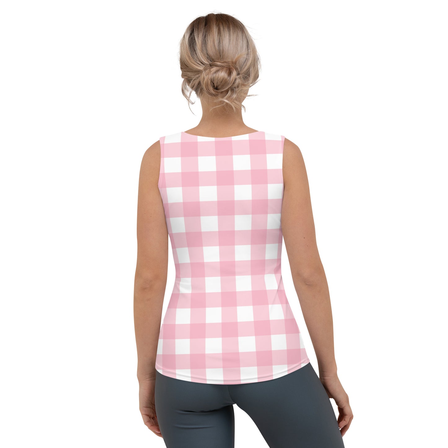 Pink Gingham Tank Top