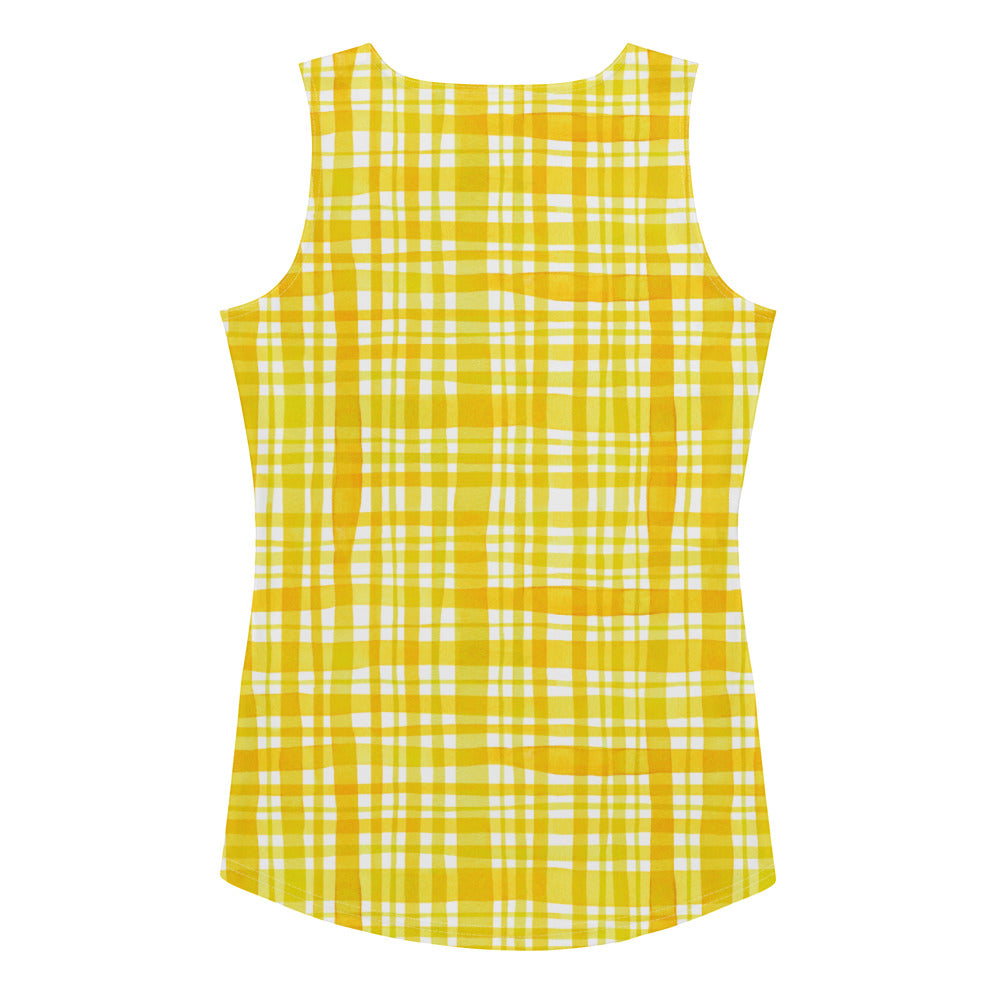 Yellow Gingham Tank Top