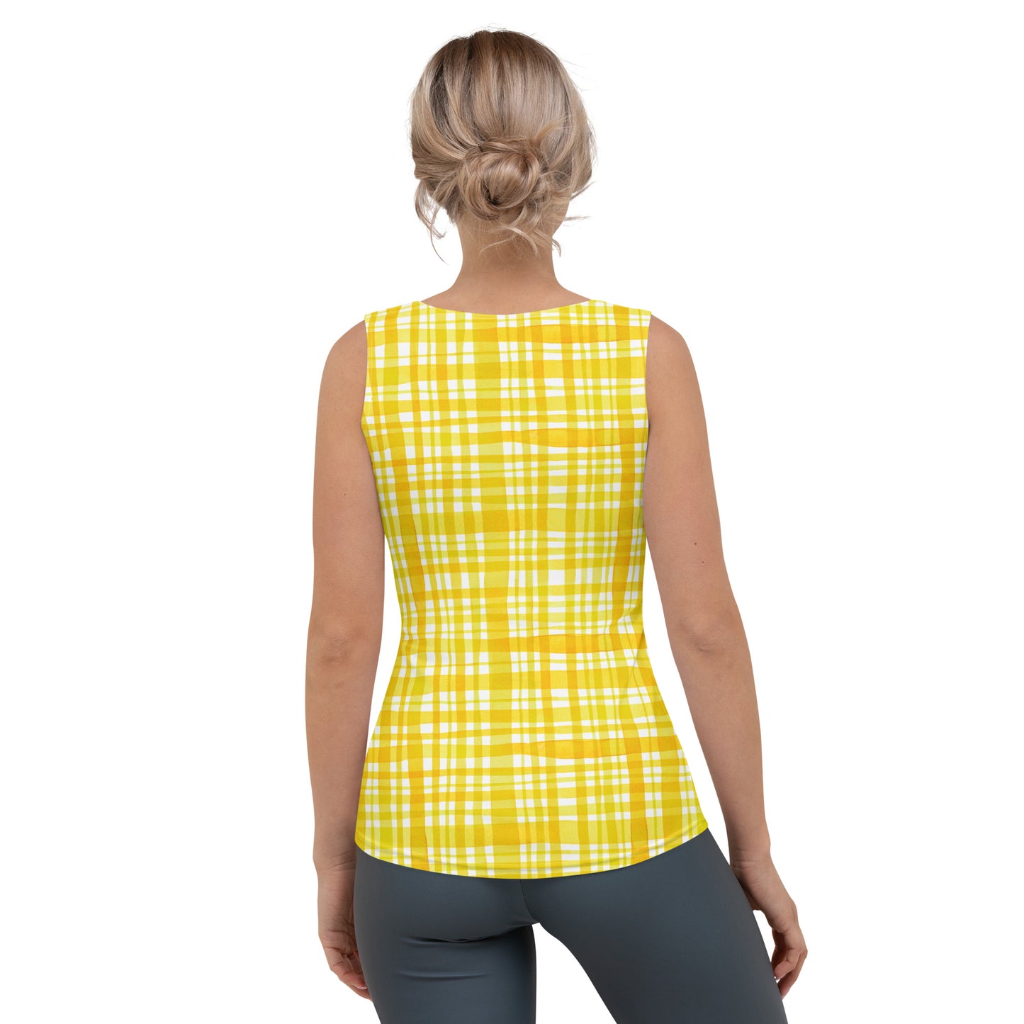 Yellow Gingham Tank Top