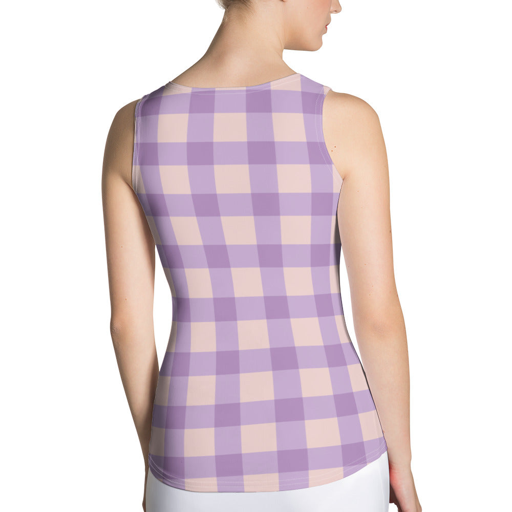 Purple Gingham Tank Top