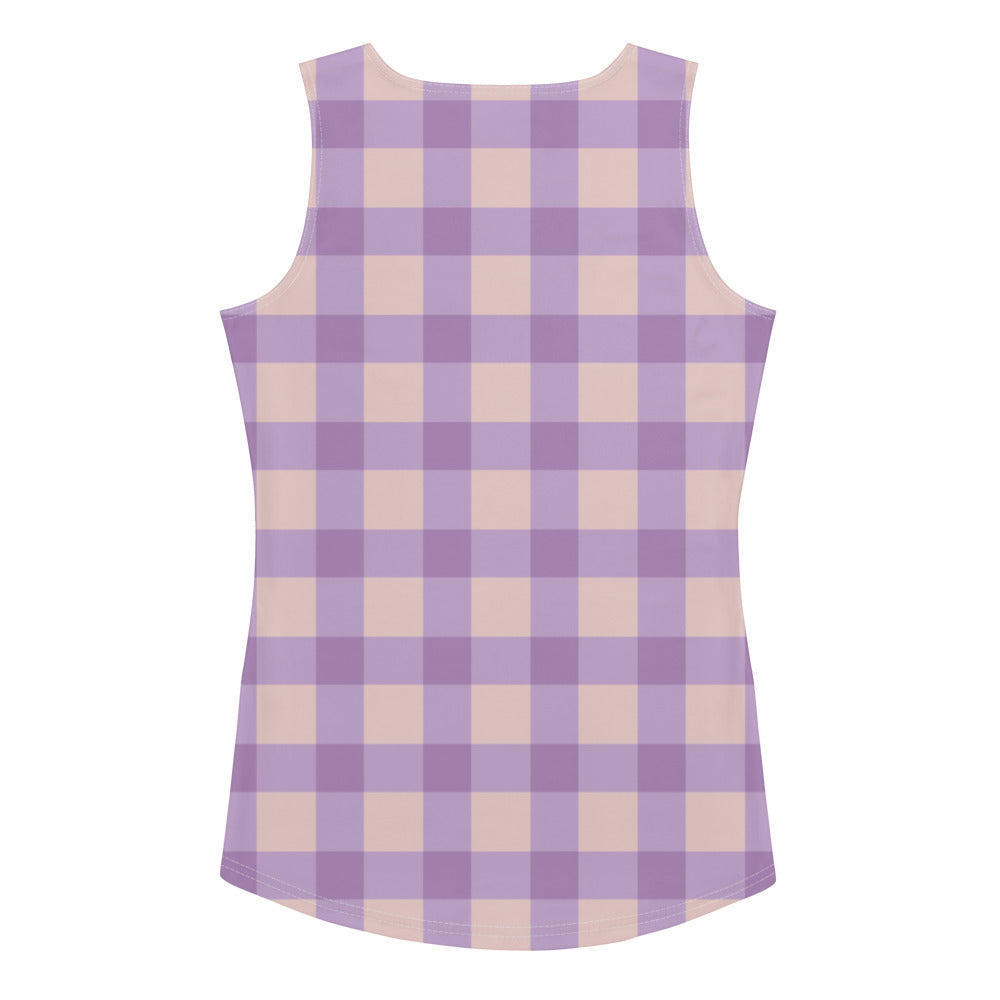 Purple Gingham Tank Top