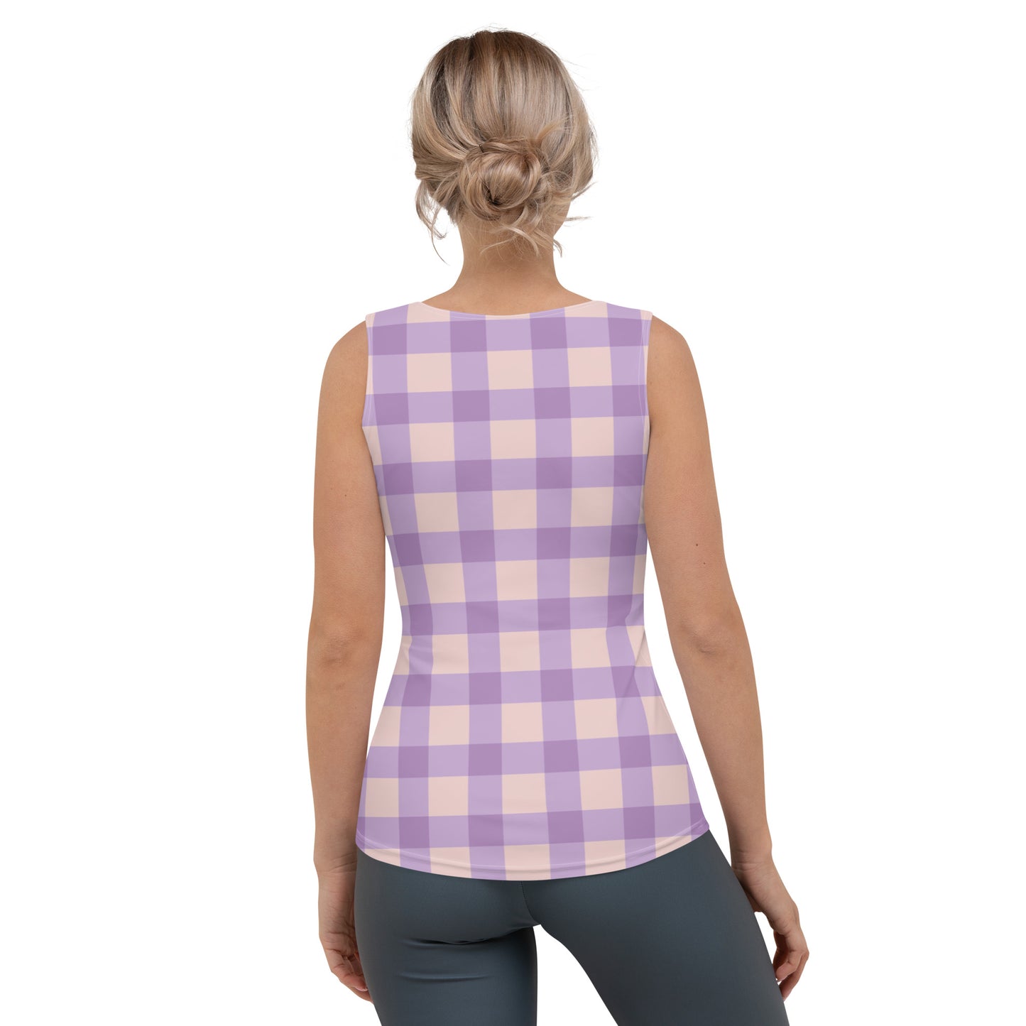 Purple Gingham Tank Top