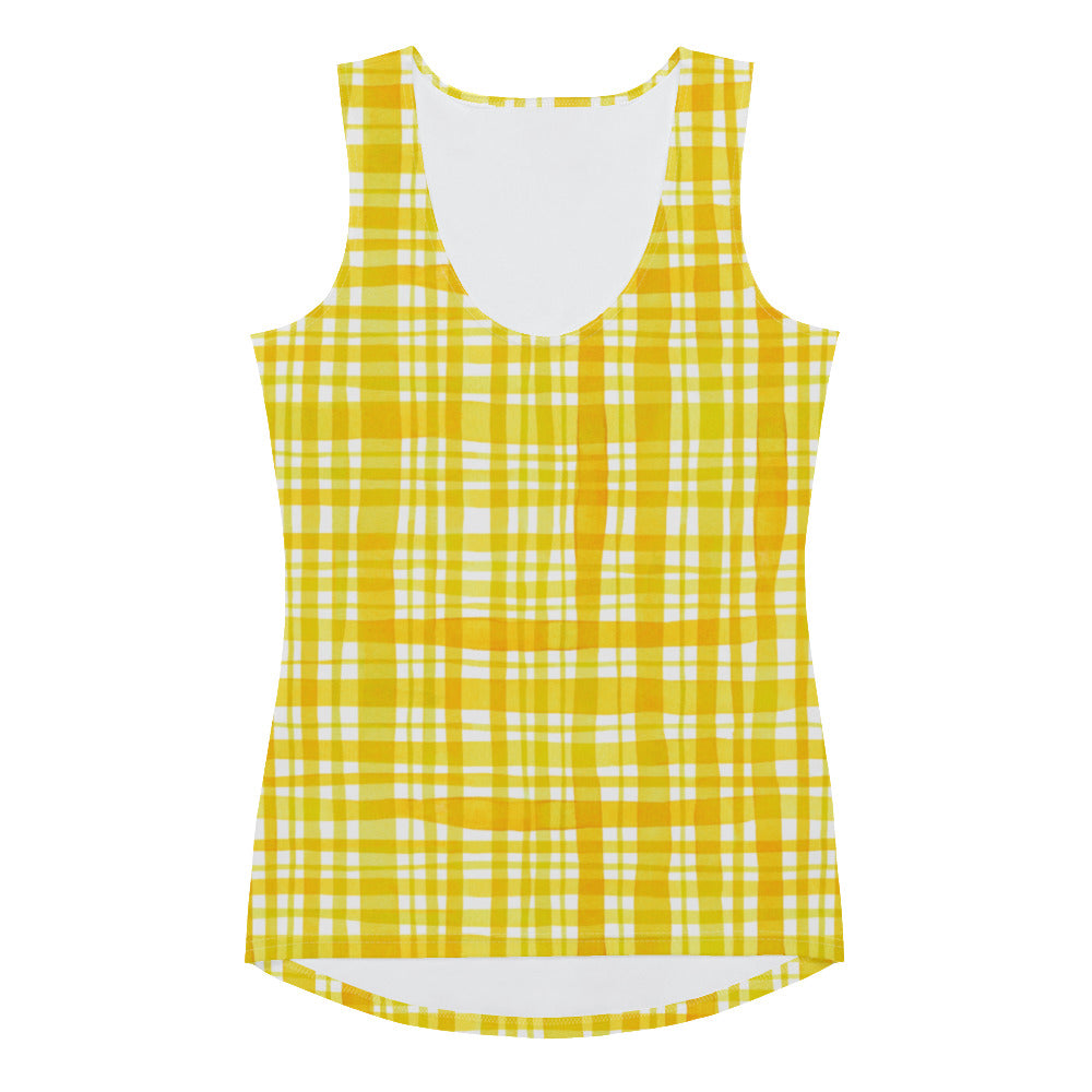 Yellow Gingham Tank Top