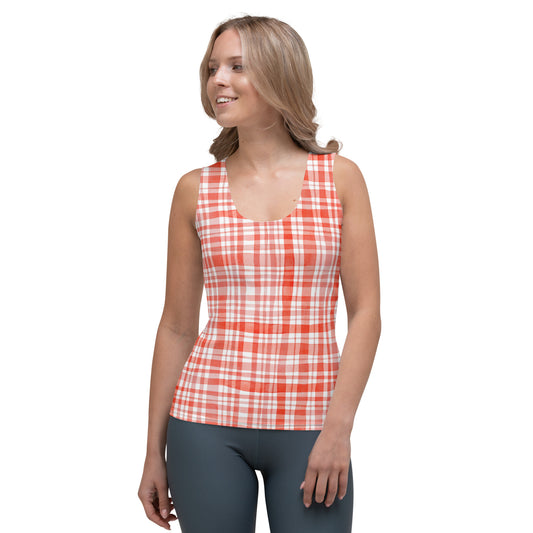 Red Gingham Tank Top