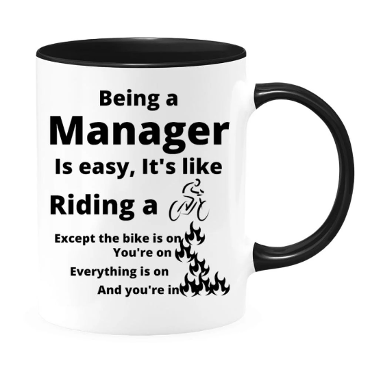 Manager Mug, with Color Inside, Being A Manager Is Easy, Ideal Gift For, Managers, Team Manager, Case Manager Gifts, Best Manager Gifts