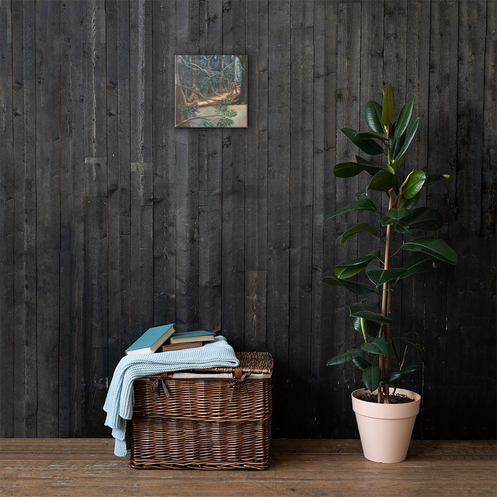 Fishing In A Tropical Rainforest Canvas Print