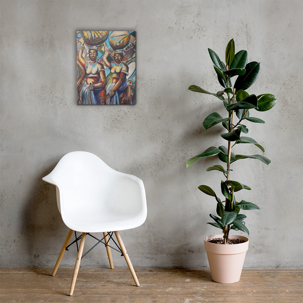 Canvas Print Of Oil Painting 'Rhythm'