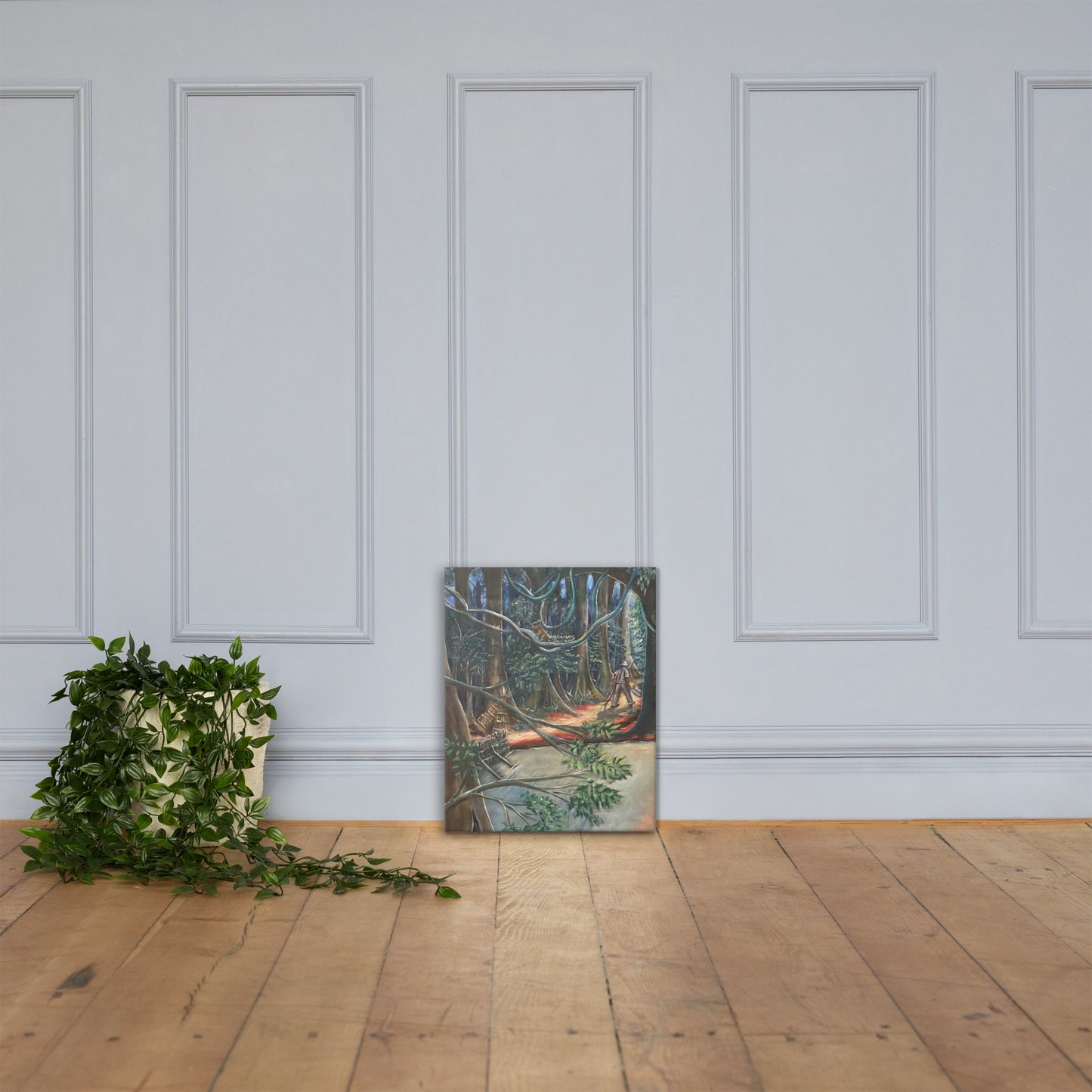 Fishing In A Tropical Rainforest Canvas Print