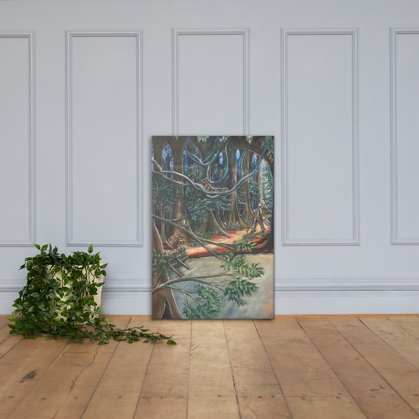 Fishing In A Tropical Rainforest Canvas Print