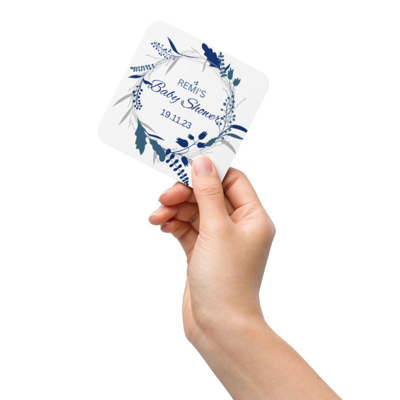 Personalized Baby Shower Cork-back coaster