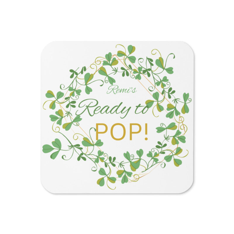 Personalised Baby Shower Cork-back coaster