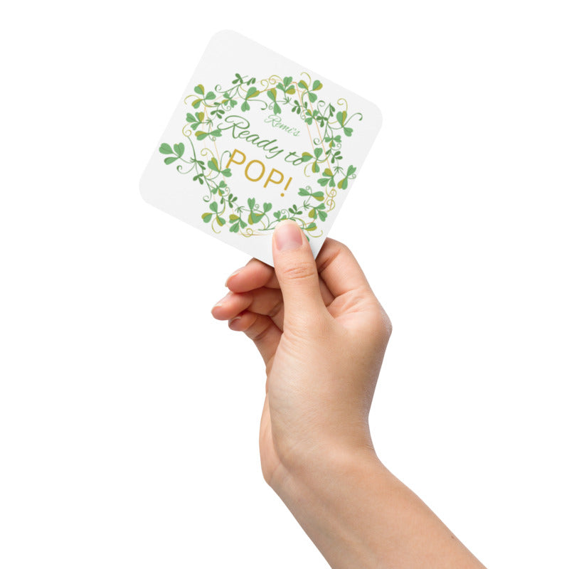 Personalised Baby Shower Cork-back coaster