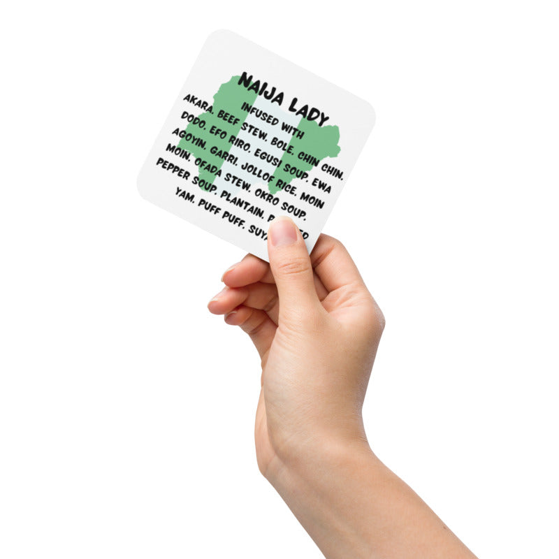 Naija Lady Cork-back coaster