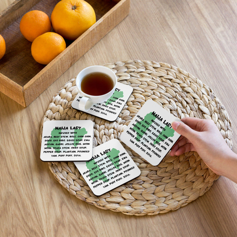 Naija Lady Cork-back coaster