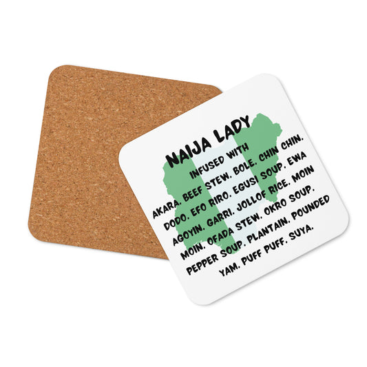 Naija Lady Cork-back coaster