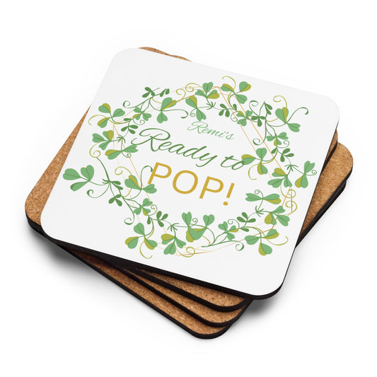 Personalised Baby Shower Cork-back coaster