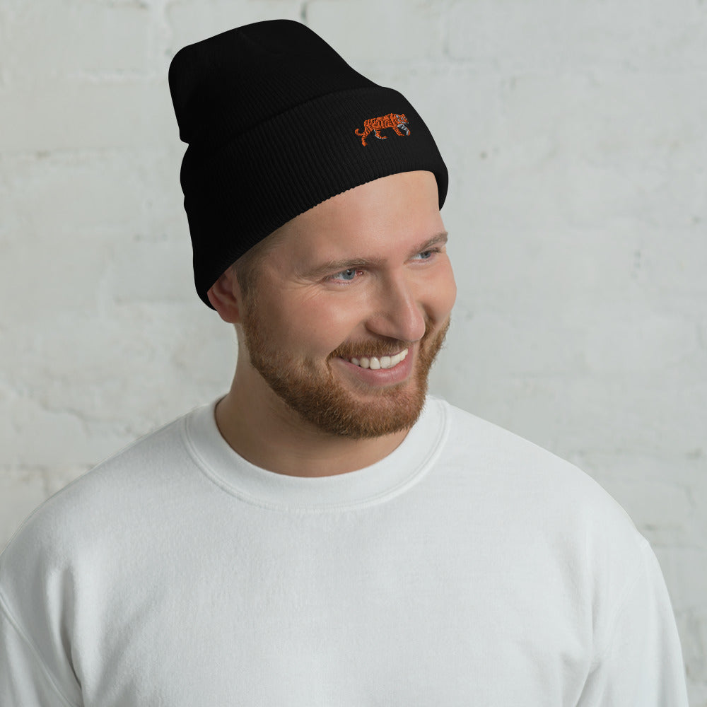 Tiger Cuffed Beanie