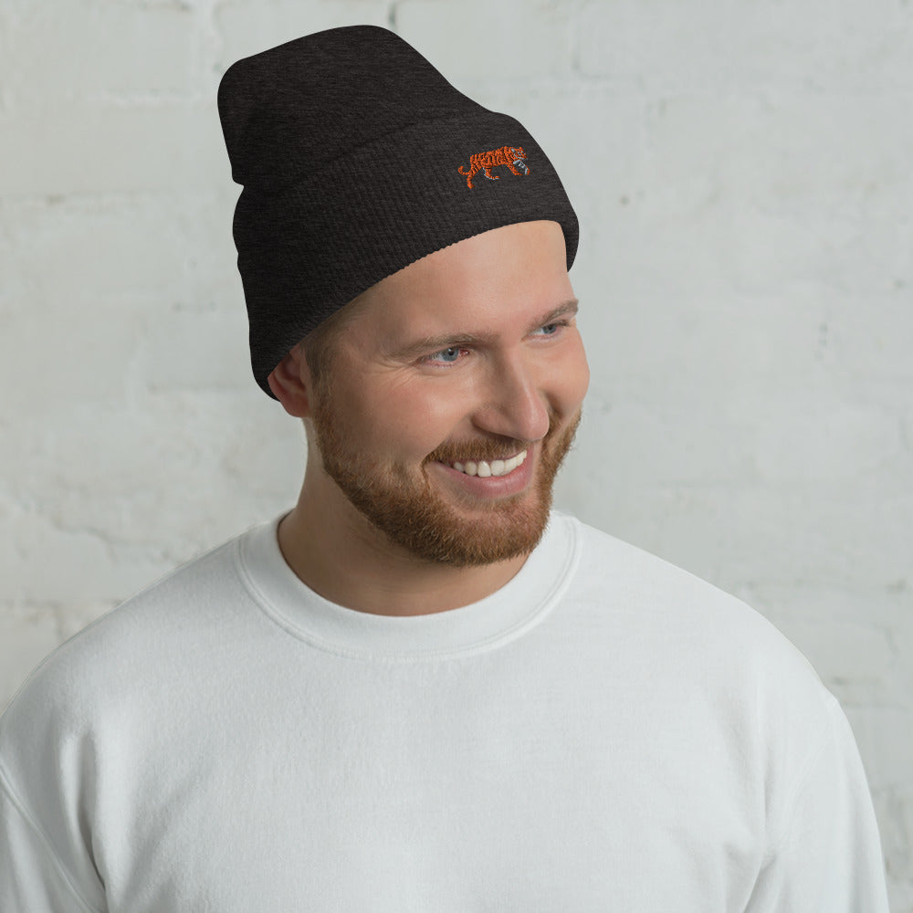 Tiger Cuffed Beanie