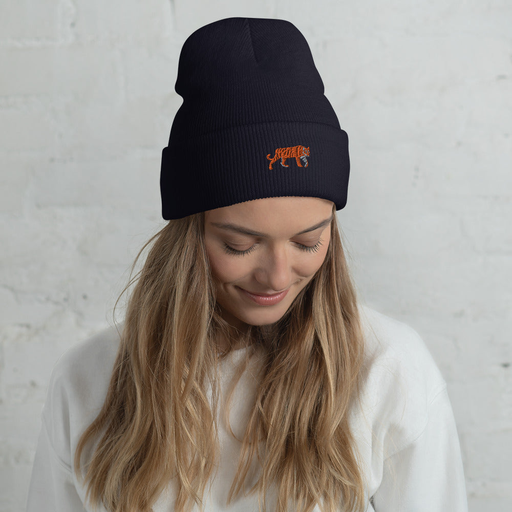 Tiger Cuffed Beanie