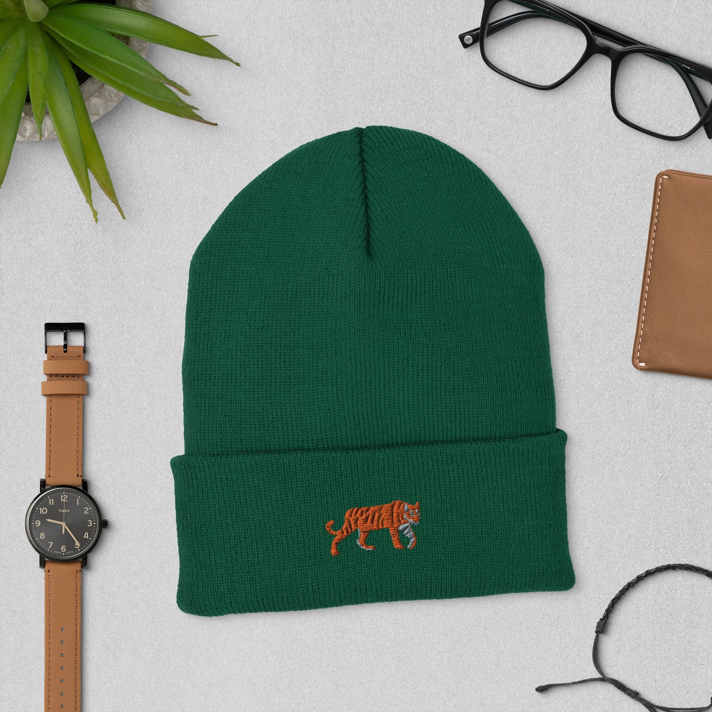 Tiger Cuffed Beanie