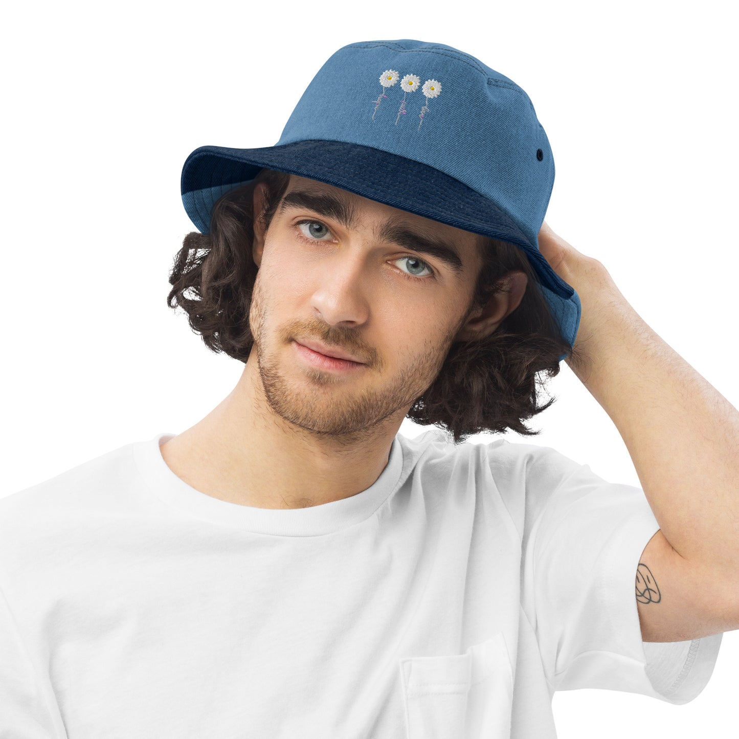 Faith Hope Love Denim Bucket Hat