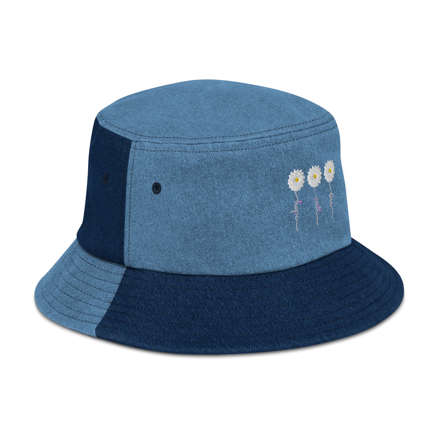 Faith Hope Love Denim Bucket Hat