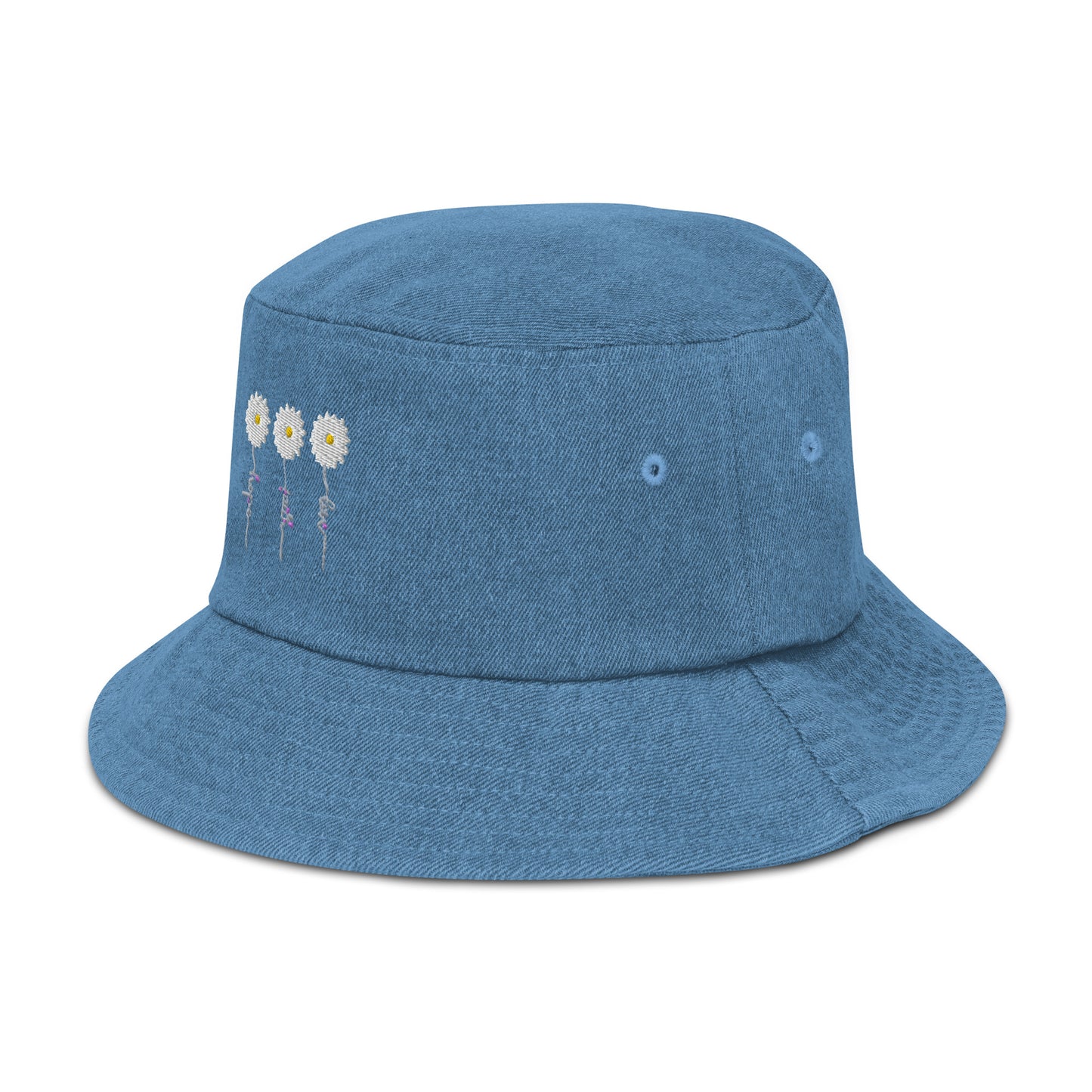 Faith Hope Love Denim Bucket Hat