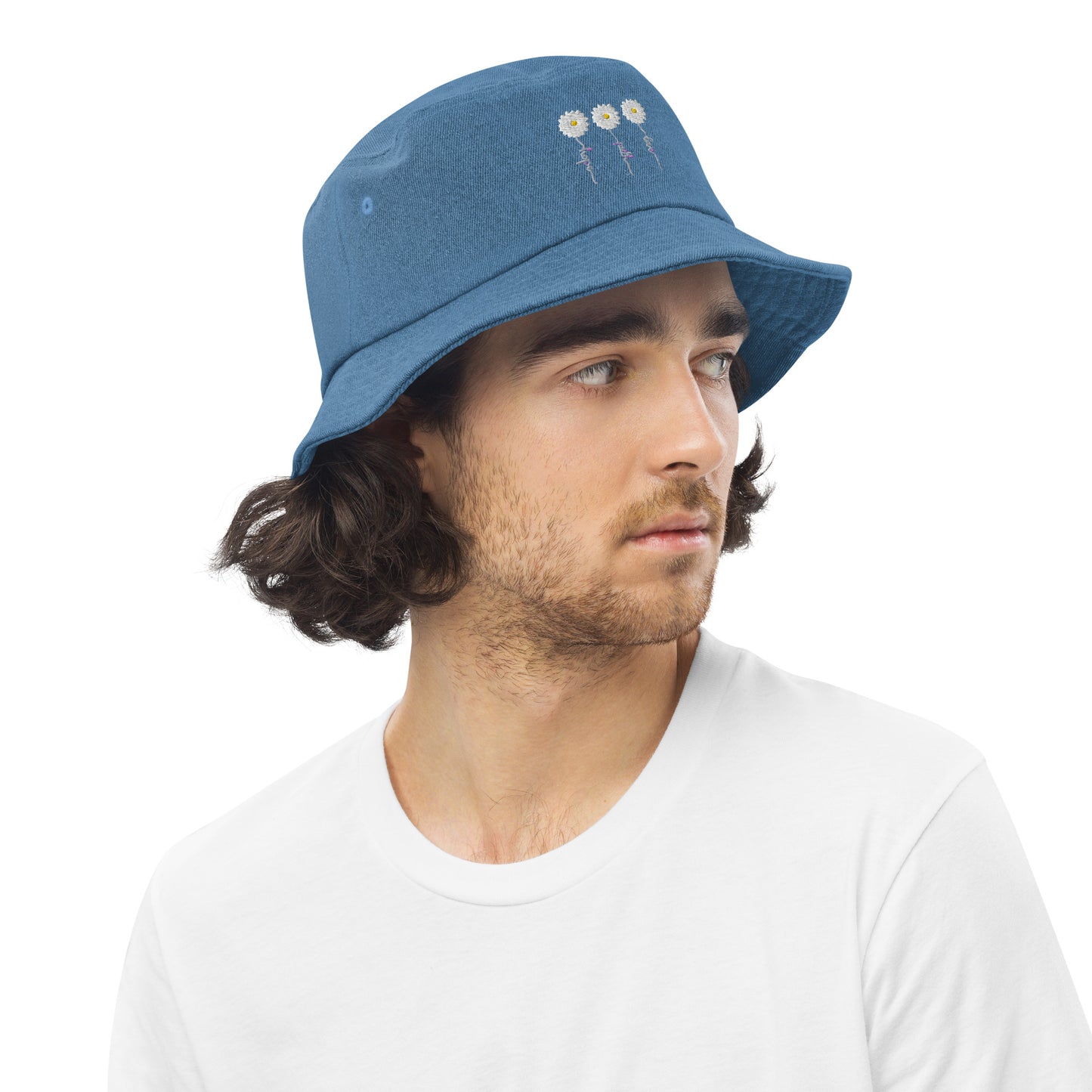 Faith Hope Love Denim Bucket Hat