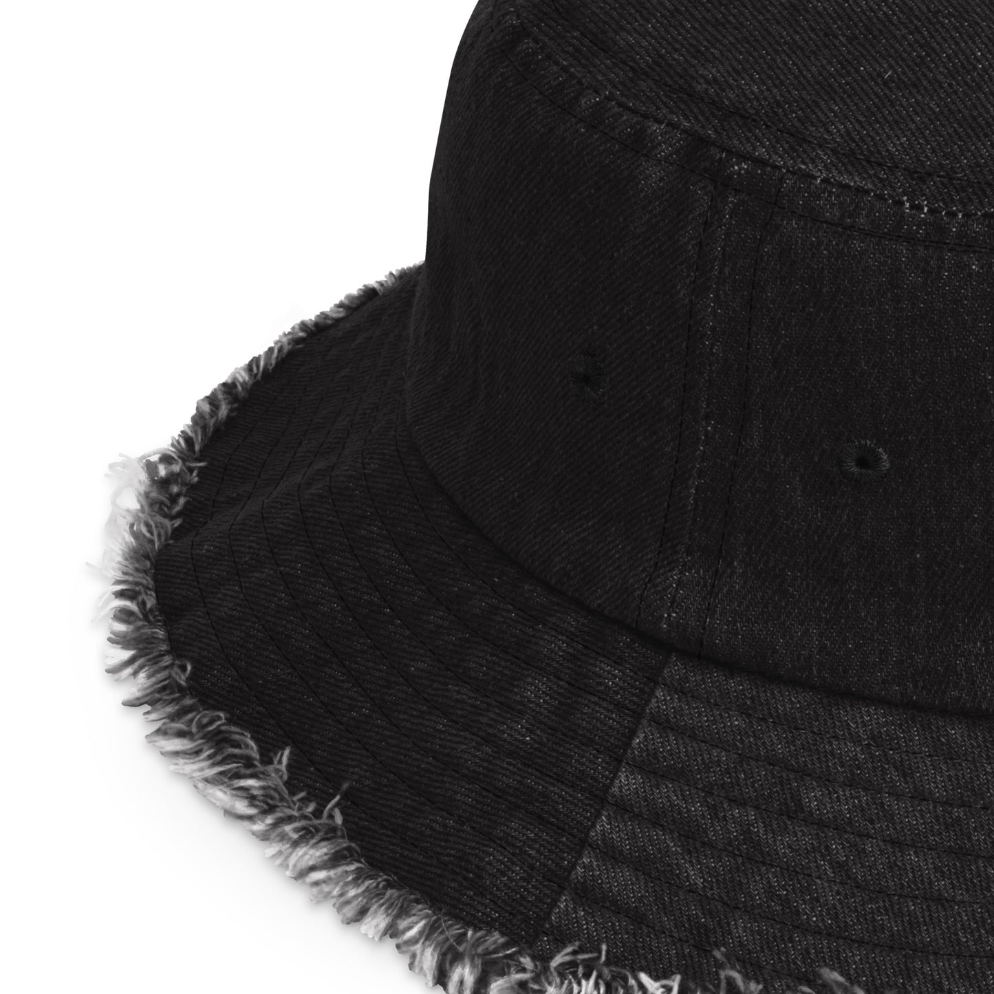 Faith Hope Love Distressed denim bucket hat