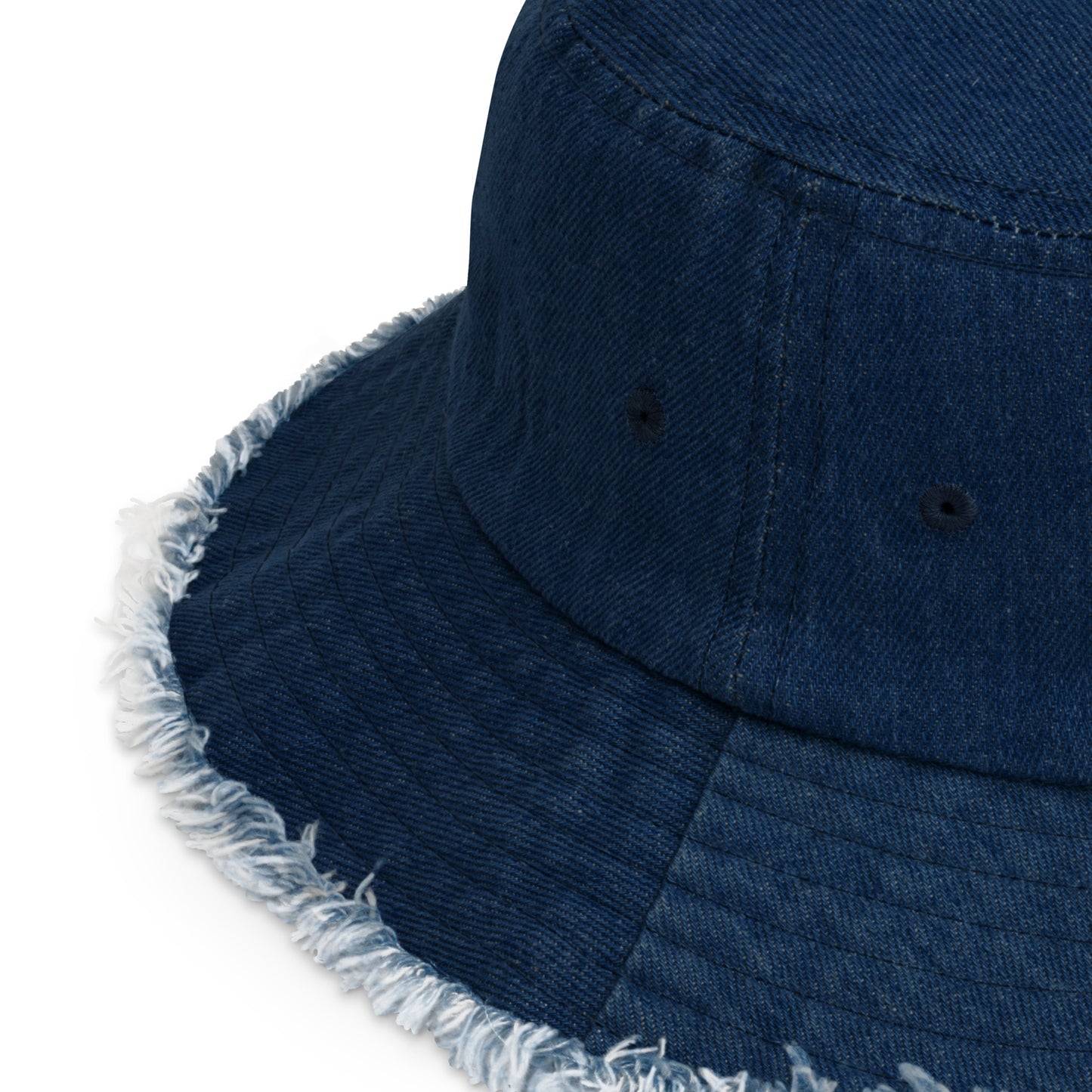 Faith Hope Love Distressed denim bucket hat