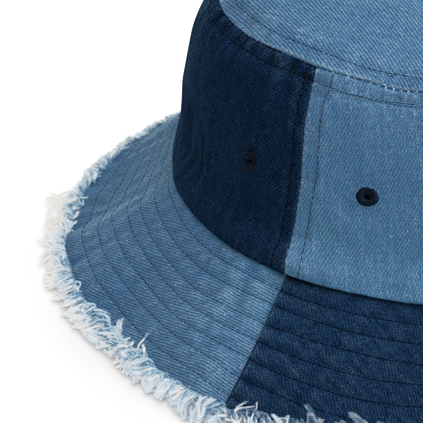 Faith Hope Love Distressed denim bucket hat