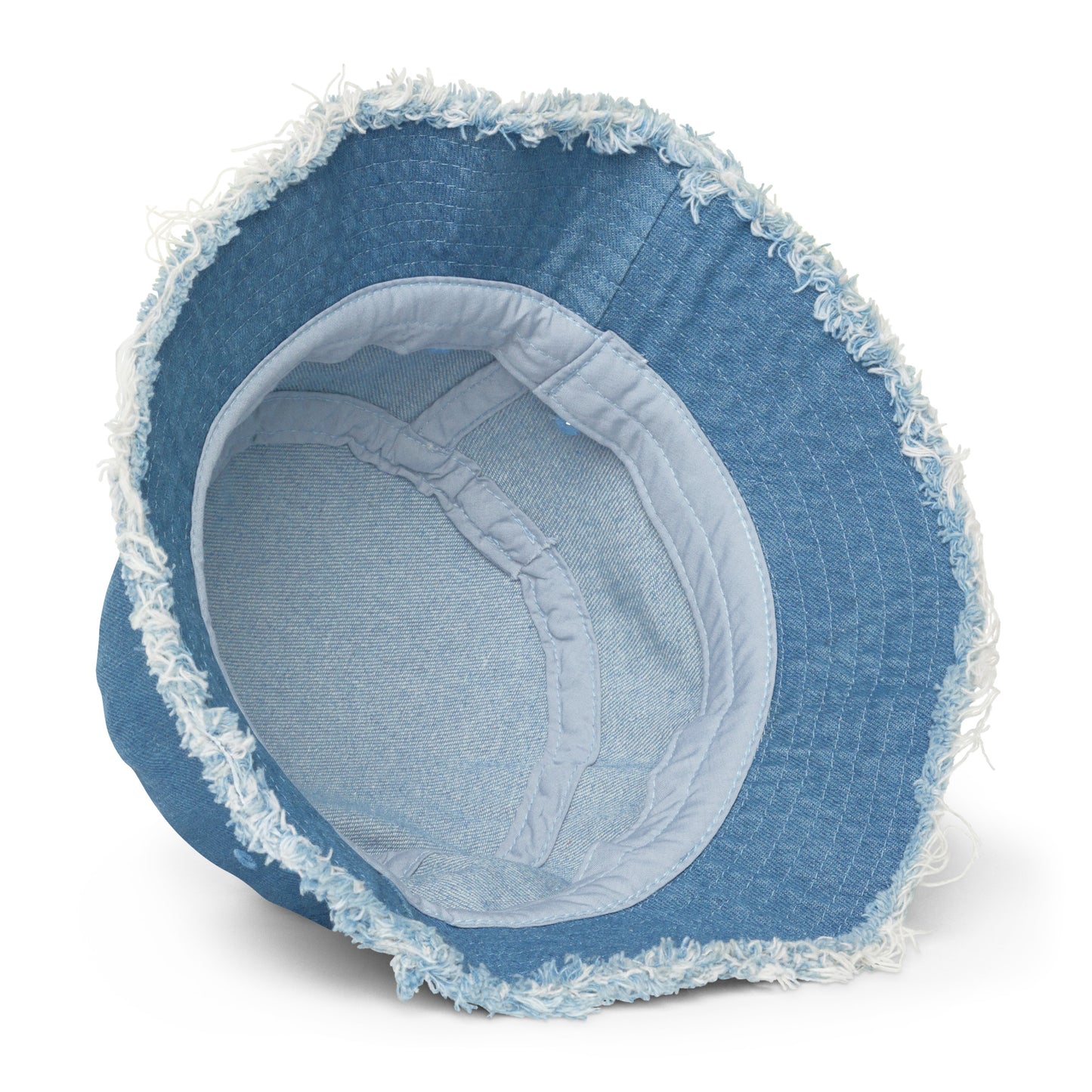 Faith Hope Love Distressed denim bucket hat