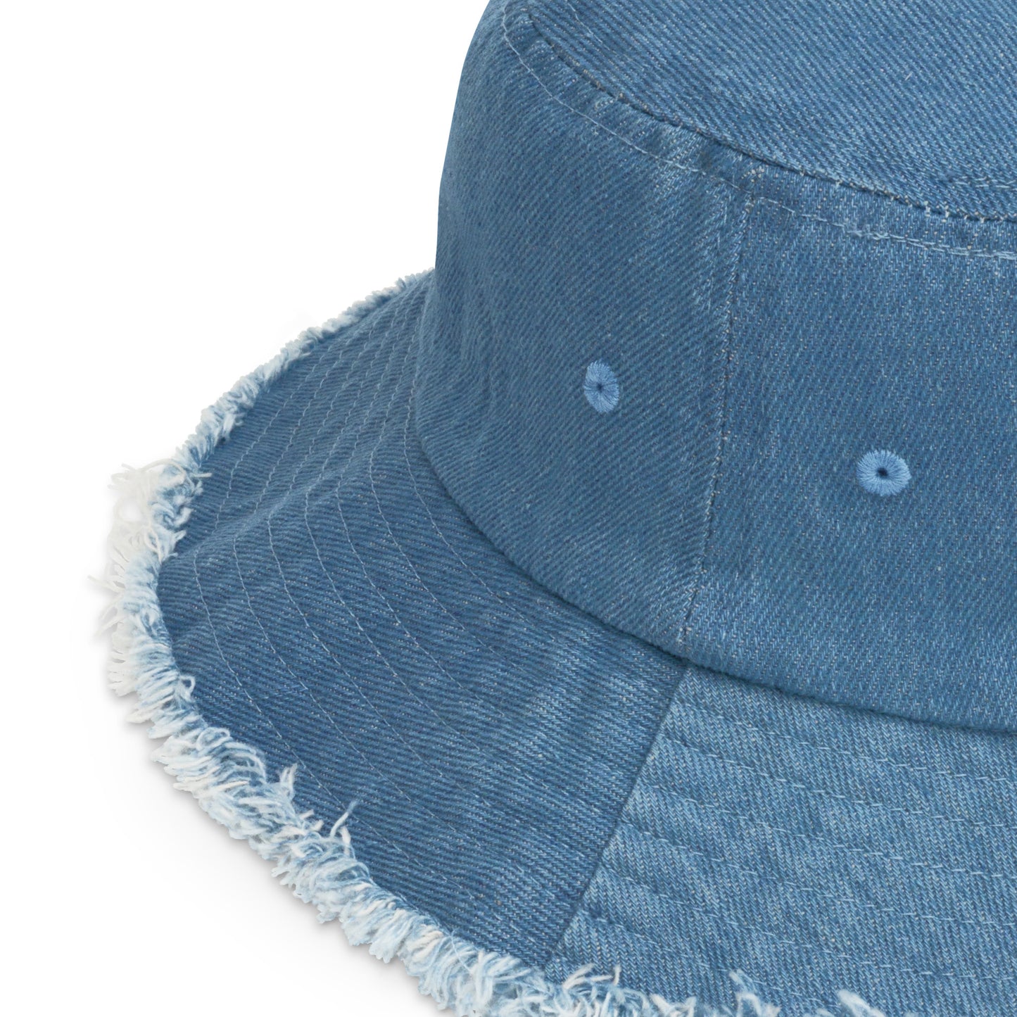 Faith Hope Love Distressed denim bucket hat