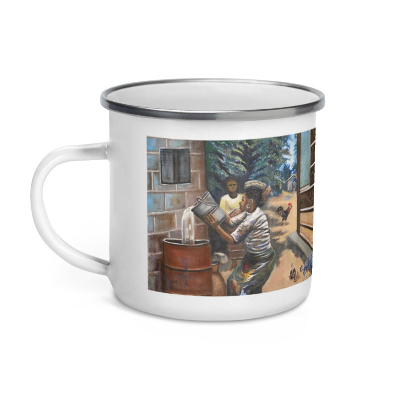 Native Chores Fetching And Storing Water Art Print Enamel Mug