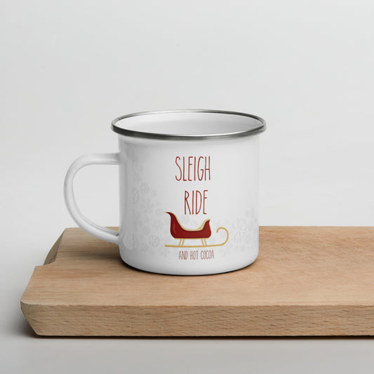 Sleigh Ride Enamel Mug