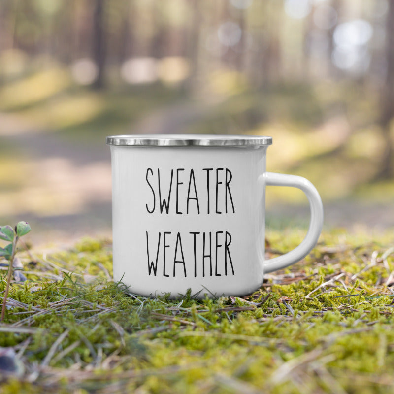 Sweater Weather Enamel Mug