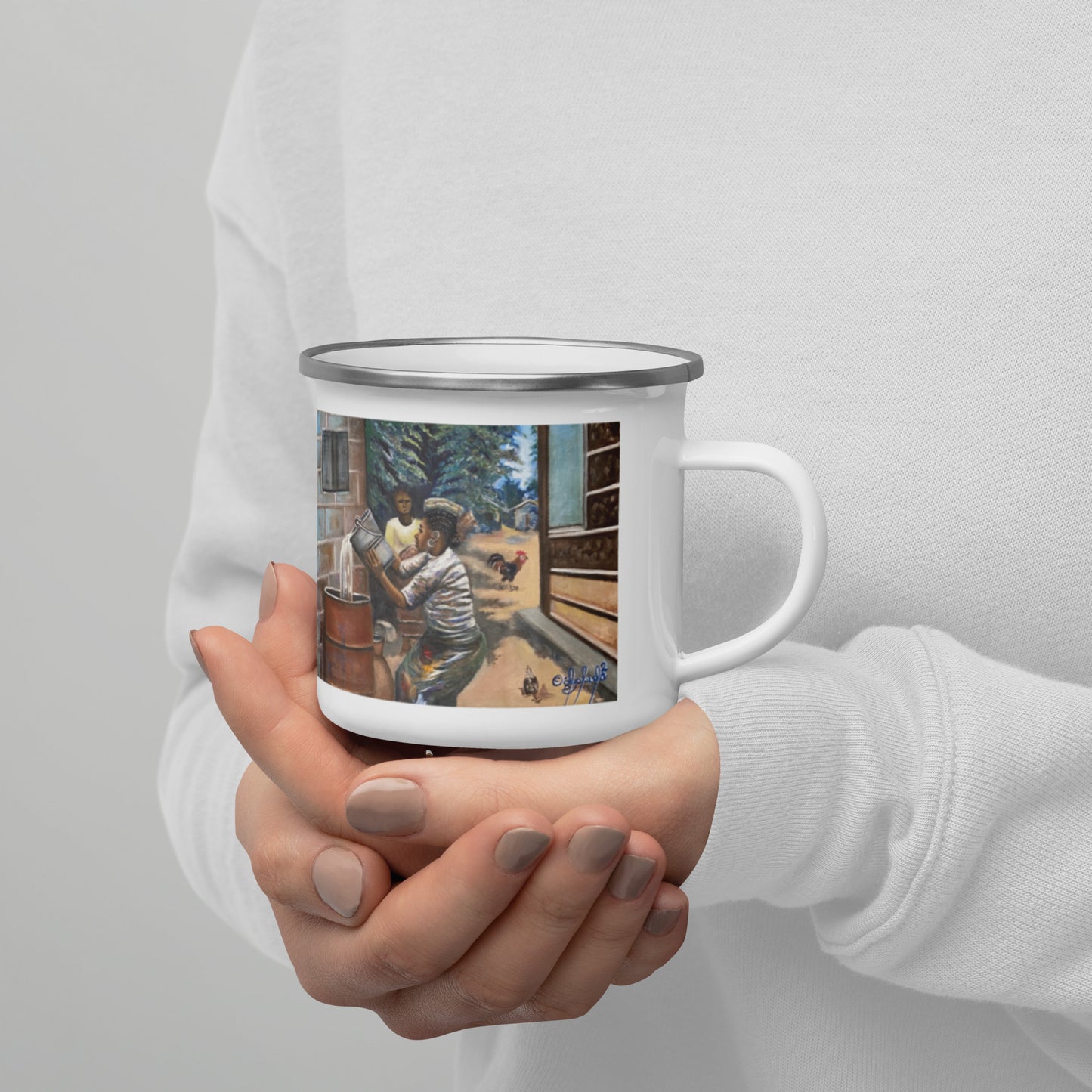 Native Chores Fetching And Storing Water Art Print Enamel Mug