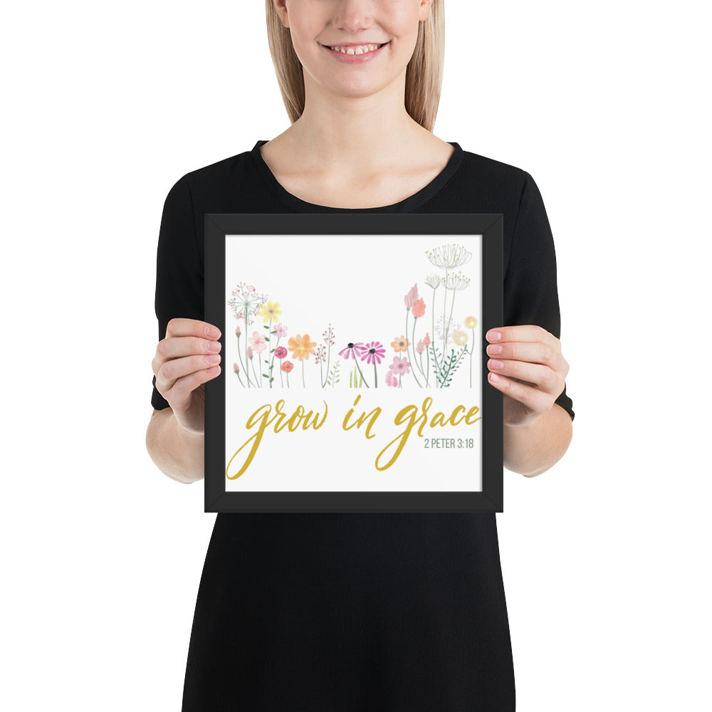 Grow In Grace Framed poster 2 Peter 3:18