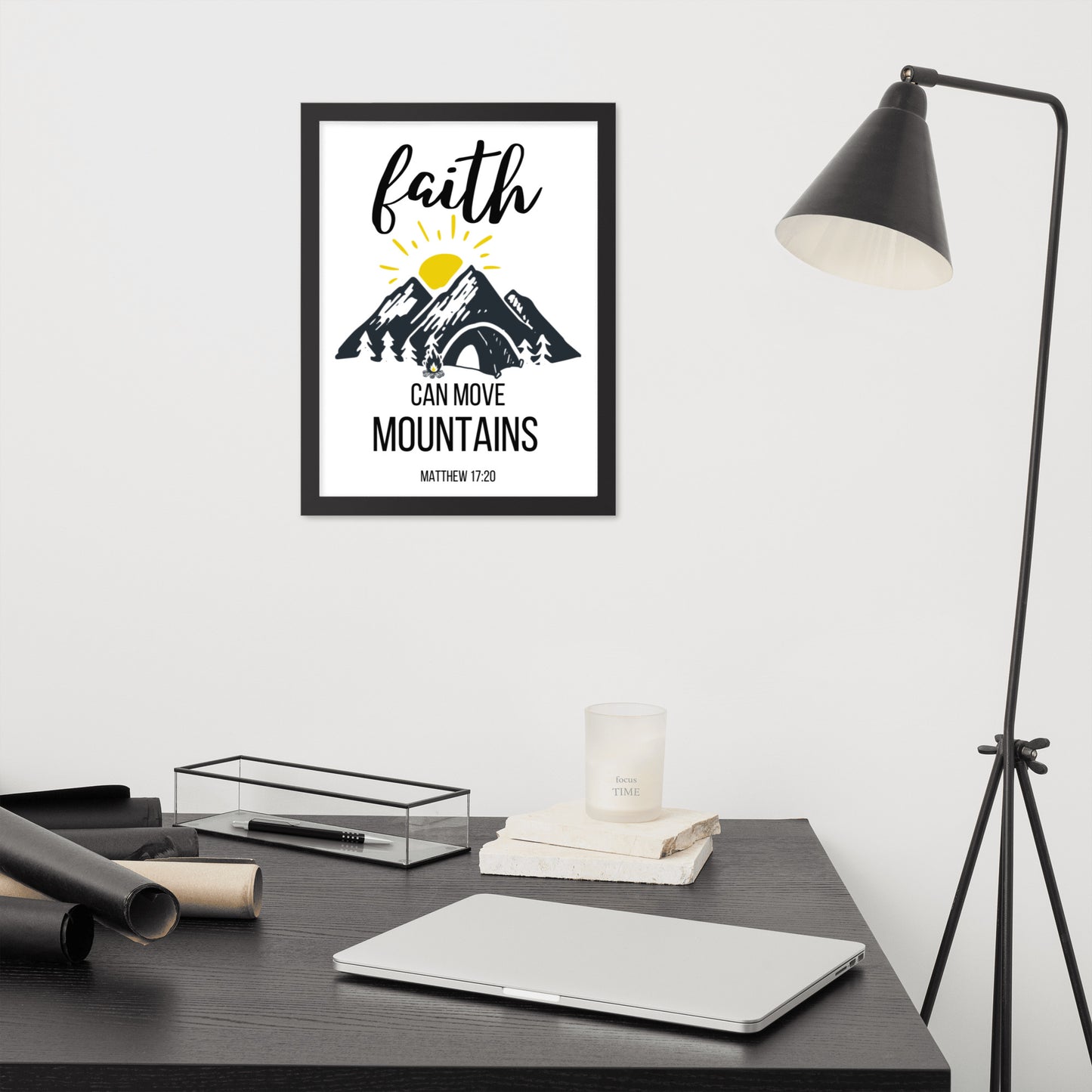 Faith Can Move Mountains Framed poster