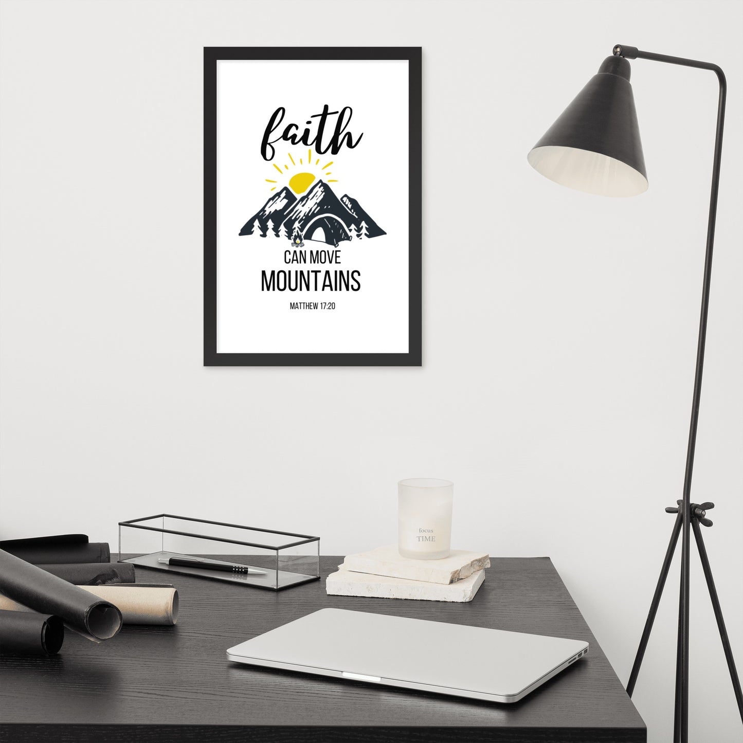 Faith Can Move Mountains Framed poster