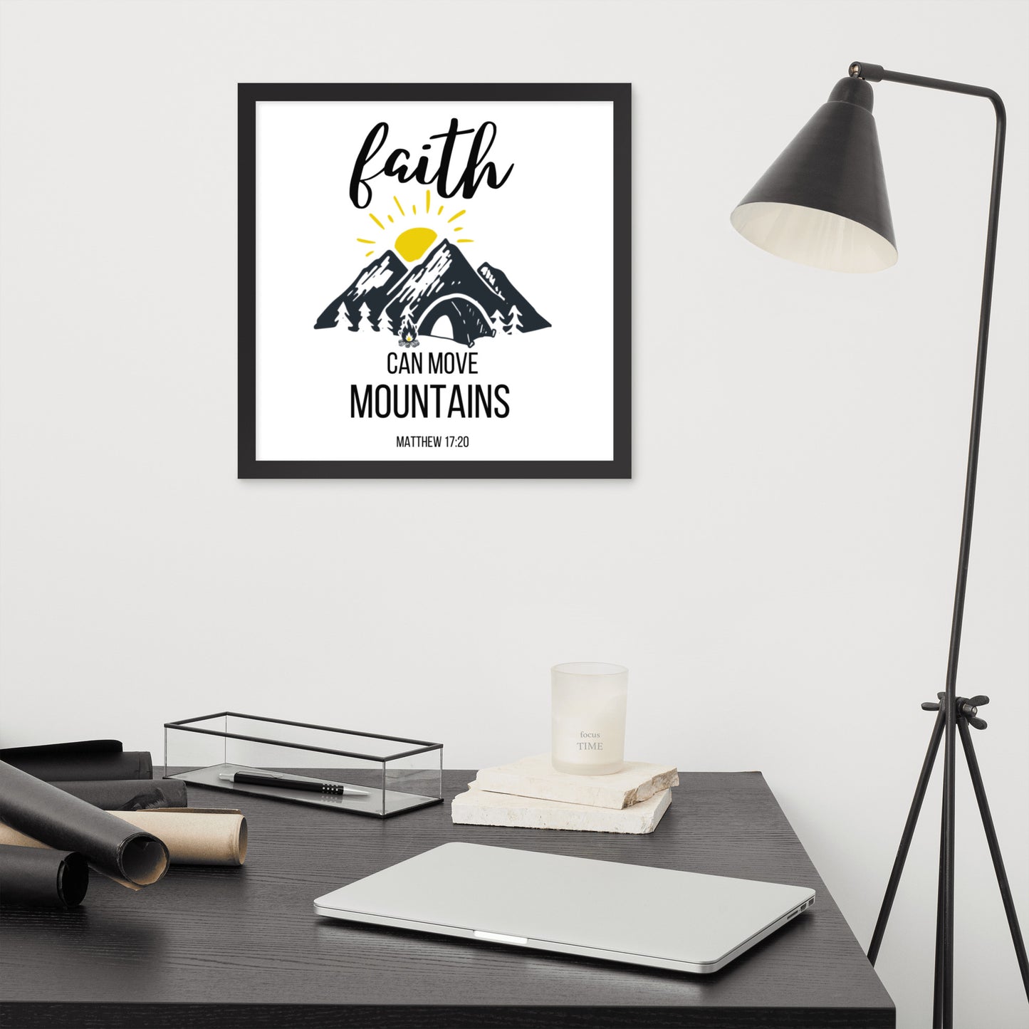 Faith Can Move Mountains Framed poster