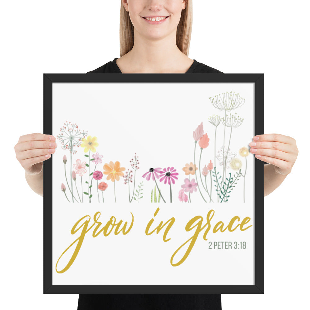 Grow In Grace Framed poster 2 Peter 3:18