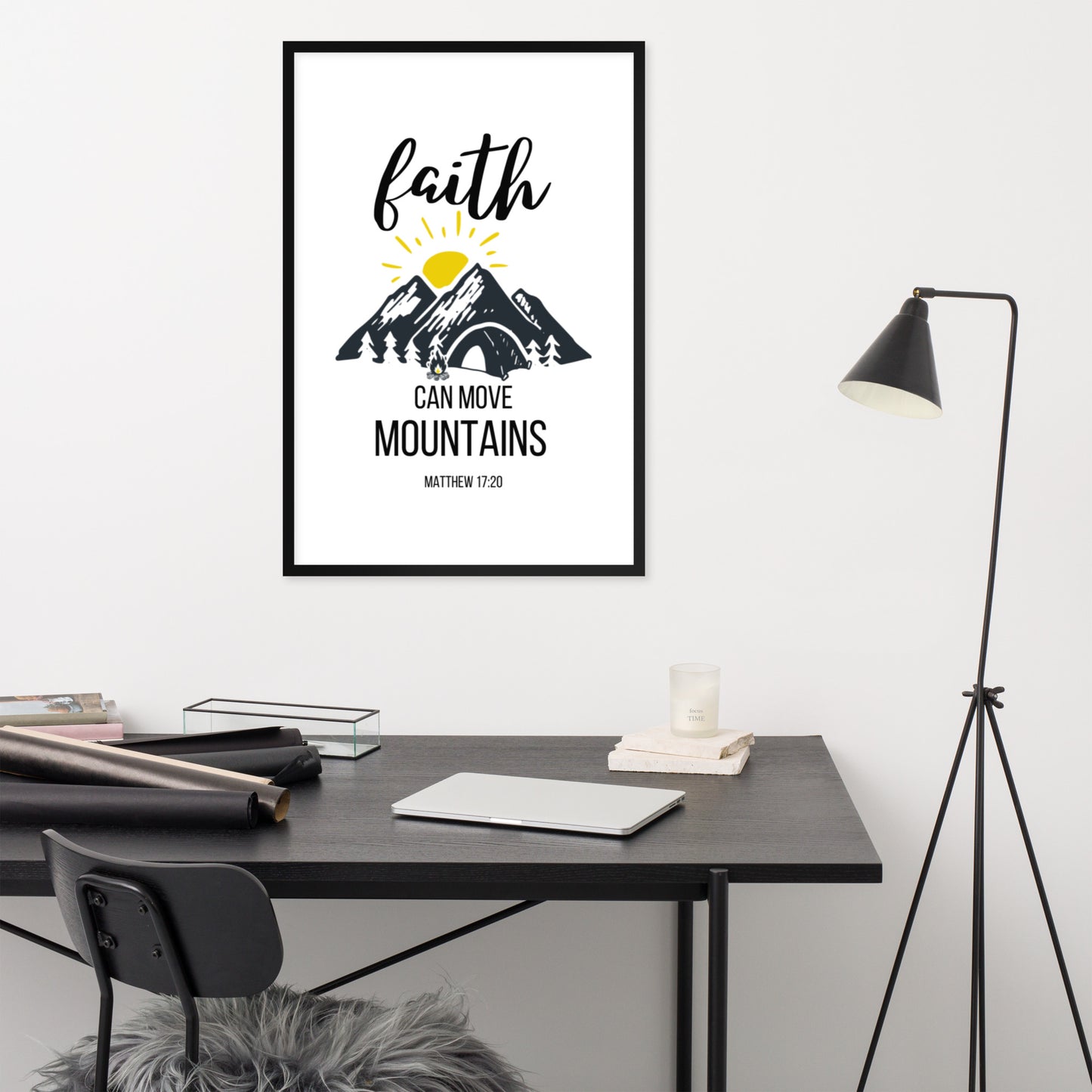 Faith Can Move Mountains Framed poster