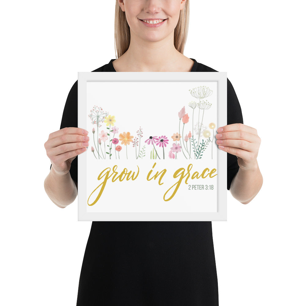 Grow In Grace Framed poster 2 Peter 3:18