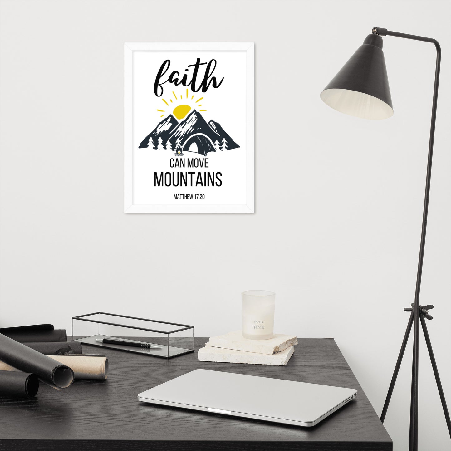 Faith Can Move Mountains Framed poster