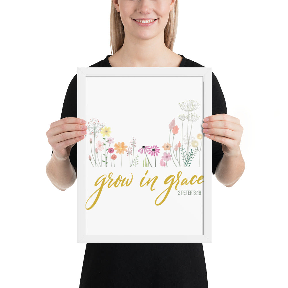 Grow In Grace Framed poster 2 Peter 3:18