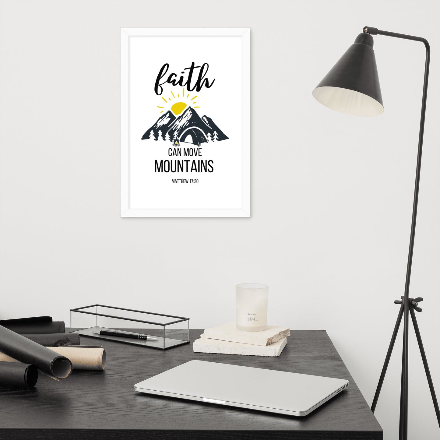 Faith Can Move Mountains Framed poster