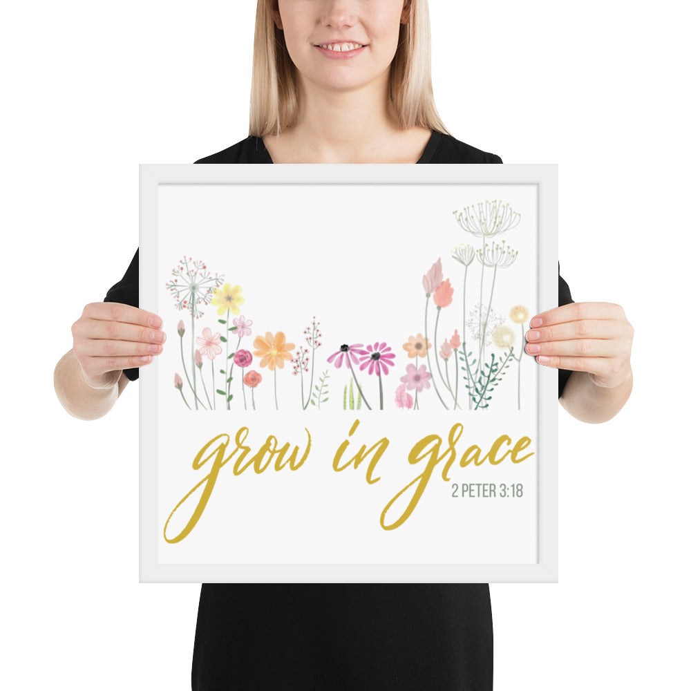 Grow In Grace Framed poster 2 Peter 3:18