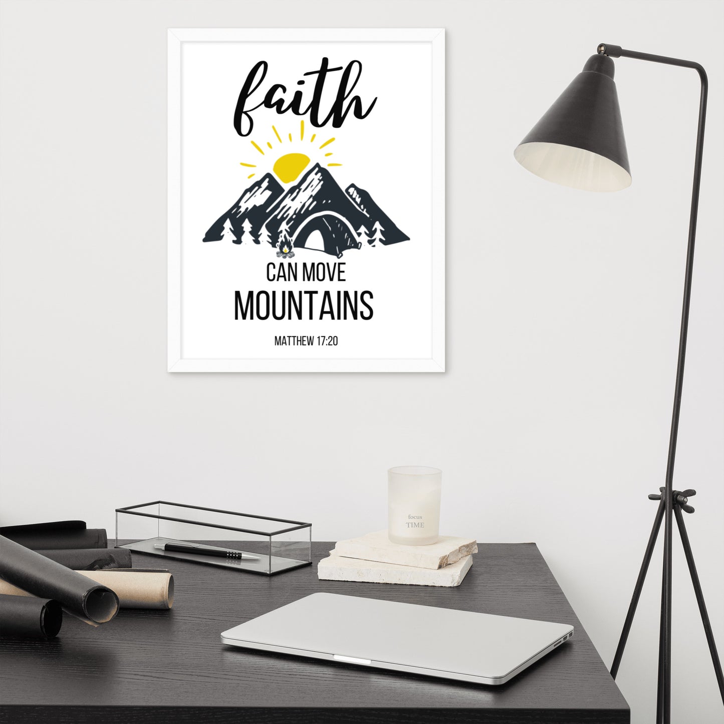 Faith Can Move Mountains Framed poster